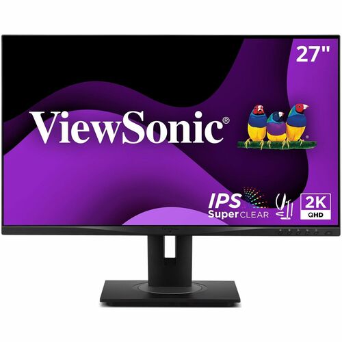 ViewSonic VG2748A-2K 27 Inch IPS QHD Ergonomic Monitor with Ambient Light Sensor, Auto Screen Dimmer, Screen Privacy Alert