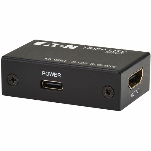 Tripp Lite series 8K HDMI Signal Booster/Extender (F/F) - 8K 60 Hz, 4K 120 Hz, 4:4:4, HDR10+, Up to 10 m (32.8 ft.) - 1 In
