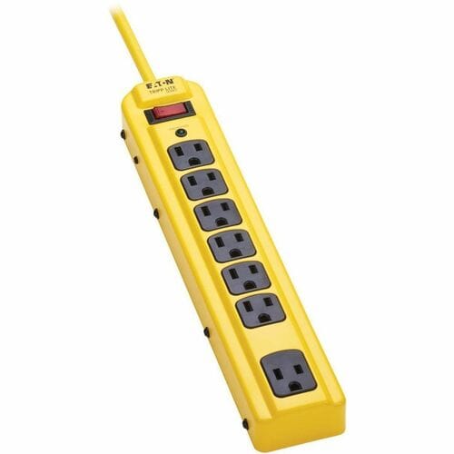Eaton Tripp Lite Series 7-Outlet Industrial Safety Surge Protector - 4 ft. Cord, 450 Joules, Metal Housing - Industrial, H
