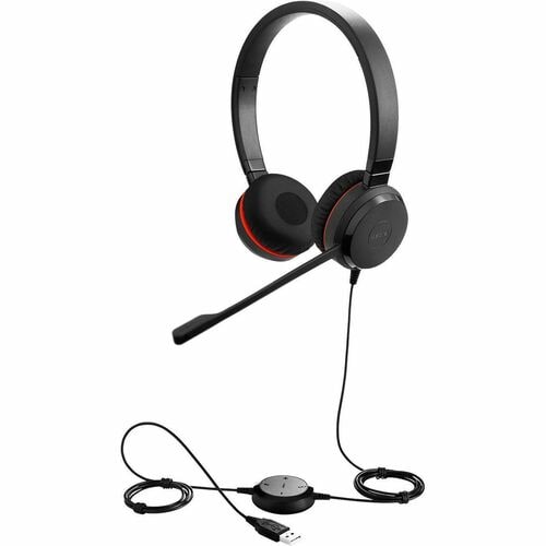 Jabra Evolve 20SE Wired On-ear, Over-the-head Stereo Headset - Black - Microsoft Teams Certification - Binaural - Supra-au