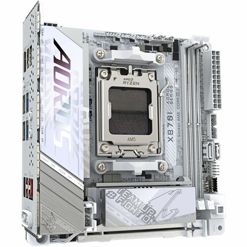 GIGABYTE Ultra Durable X870I AORUS PRO ICE Gaming Desktop Motherboard - AMD X870 Chipset - Socket AM5 - Mini ITX - Ryzen 7