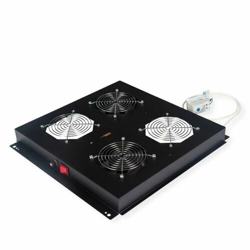 Roline Cooling Fan - 2 x Fan(s) - Black - Steel