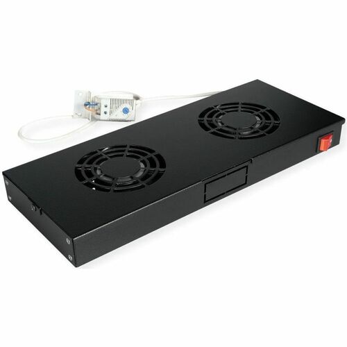 Roline Cooling Fan - Server, Rack - 2 x Fan(s) - Black - Steel, Iron