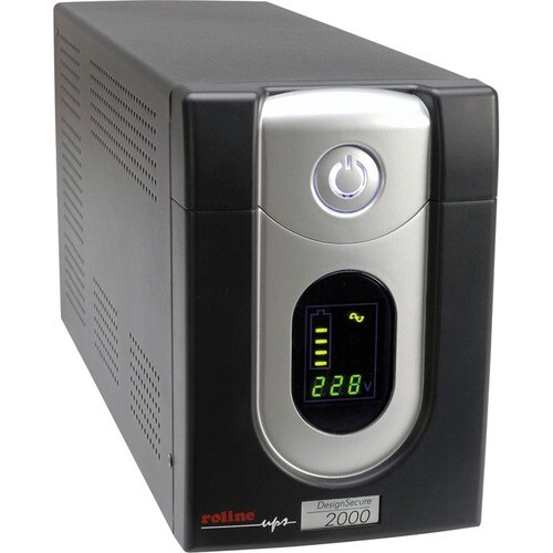Roline DesignSecure Line-interactive UPS - 2 kVA/1.20 kW - 2 Minute Stand-by - 230 V AC Input - 230 V AC Output - 6 x IEC 