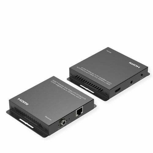 Roline Video Extender Transmitter/Receiver - Wired - 120 m Range - 2 x Network (RJ-45) - 1 x HDMI In - 1 x HDMI Out - 1 - 