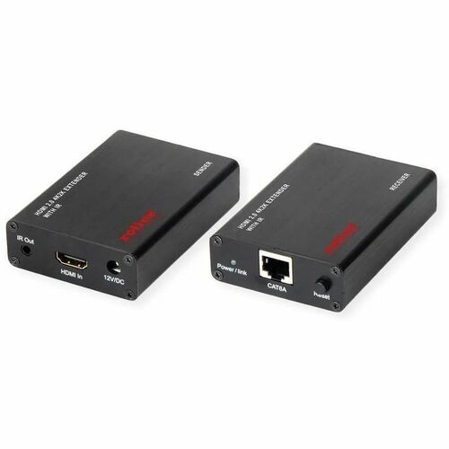 Roline Video Extender Transmitter/Receiver - Wired - 45 m Range - 1 x Network (RJ-45) - 1 x HDMI In - 1 x HDMI Out - 1 - 1