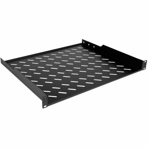 Roline 1U Rack-mountable Rack Shelf for Rack - Black - 15 kg Maximum Weight Capacity