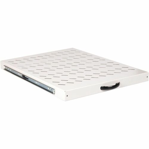 Roline 1U Rack-mountable Rack Shelf for Cabinet - Light Grey - Steel, Metal - 25 kg Maximum Weight Capacity