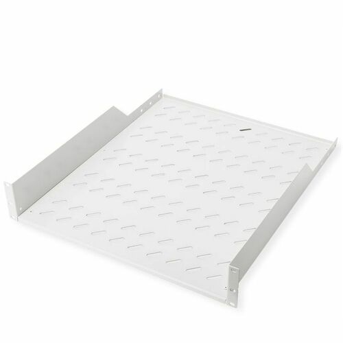 Roline 2U Rack-mountable Rack Shelf for Networking, Server, Enclosure - Light Grey - Steel - 25 kg Maximum Weight Capacity