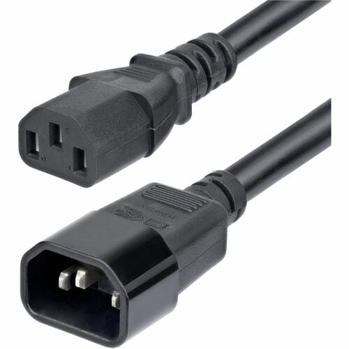 StarTech.com 15ft (4.5m) Power Extension Cord, C14 to C13 PDU Power Cord, 15A 250V, 14AWG, UL Listed - 15ft universal powe