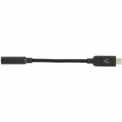 V7 V7UCAUDIO-BLK Mini-phone/USB-C Audio Cable - Cable for Headphone, Headset, Speaker, Audio Device, USB Device - First En
