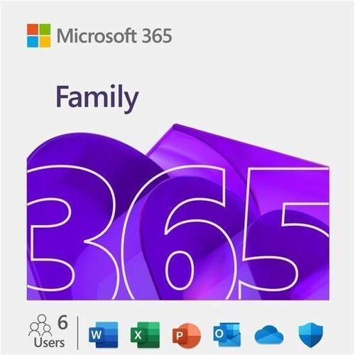 Microsoft 365 Family - Subscription License - 1 Year - Available via Electronic