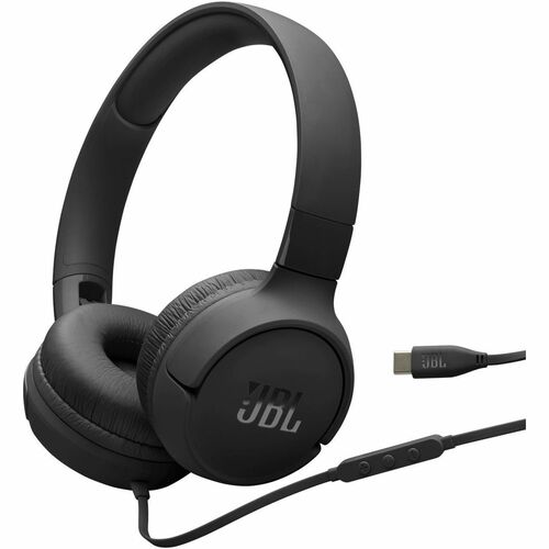 JBL Tune 520C Wired On-ear, Over-the-head Stereo Headset - Black - Binaural - Ear-cup - 32 Ohm - 10 Hz to 40 kHz - 20 cm (