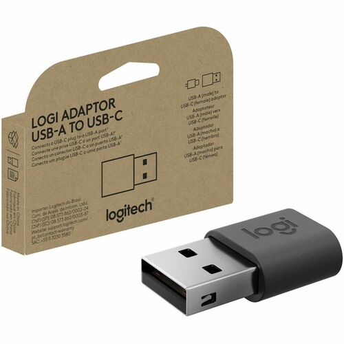 Logi USB-A to USB-C Adaptor, USB adaptor, graphite - Graphite - 1