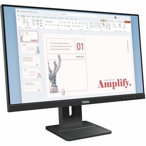 Lenovo ThinkVision E24-40 24" Class Full HD LED Monitor - 16:9 - Raven Black - 60.5 cm (23.8") Viewable - In-plane Switchi