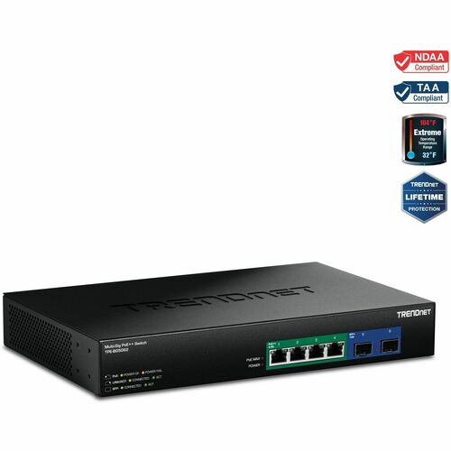 TRENDnet TPE-BG5062 4 Ports Ethernet Switch - 2.5 Gigabit Ethernet, 10 Gigabit Ethernet - 2.5GBase-T, 10GBase-X - 2 Layer 