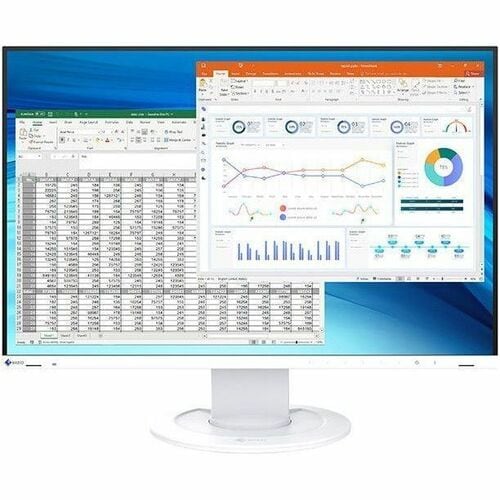 EIZO FlexScan EV2410R-WT 24" Class WUXGA LED Monitor - 16:10 - White - 61.2 cm (24.1") Viewable - In-plane Switching (IPS)