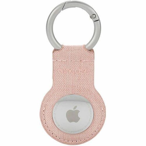 Incase Woolenex AirTag Asset Tracking Tag Holder - 91.4 mm x 40.6 mm x 5.1 mm x - Metal, Polyester - Blush Pink - Key Ring