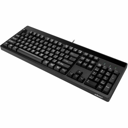 Adesso EasyTouch 130 Full Sized Wired Mechanical Keyboard With CoPilot AI Hotkey - Cable Connectivity - Full-size - USB In