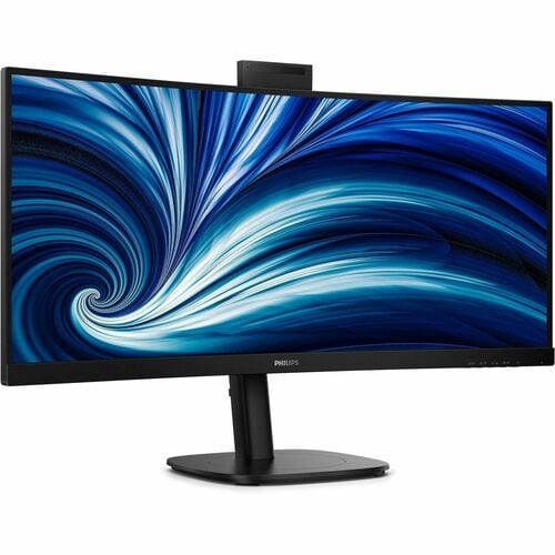 Philips B-Line 34B2U3600CH 34" Class Webcam UWQHD Curved Screen LED Monitor - 21:9 - Black - 34" Viewable - Vertical Align