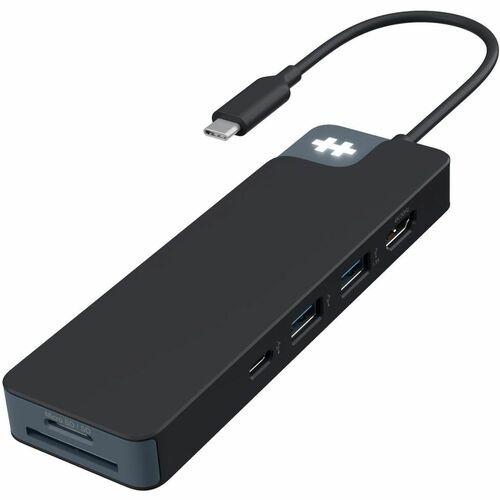 Hyper HyperDrive HD4102BKGL USB Type C Docking Station for Monitor, Notebook, Tablet PC, Hard Drive, Keyboard - Charging C