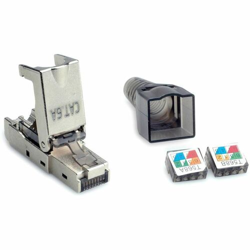 Value Network Connector - 1 x RJ-45 Network - Male - Shielding - Silver