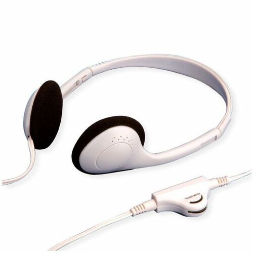 Value Wired Over-the-head Binaural Stereo Headphone - Light Grey - 32 Ohm - 20 Hz to 20 kHz - 1.80 m Cable - Mini-phone (3
