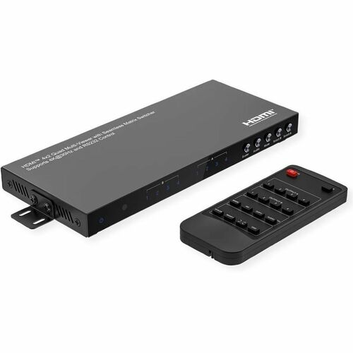 Value Audio/Video Switchbox - Cable - 3840 x 2160 - 4K - 2160p - 4 Input Device - 2 Display - Projector, TV - 1 x USB - 4 