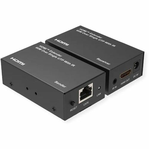 Value Video Extender Transmitter/Receiver - Wired - 1 Input Device - 1 Output Device - 60 m Range - 2 x Network (RJ-45) - 