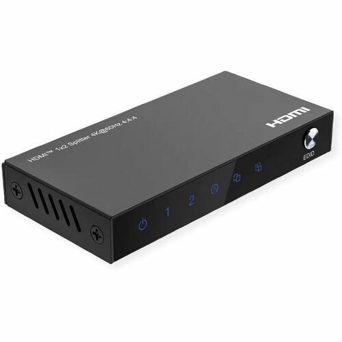 Roline 2-way HDMI Splitter - Black - 3840 x 2160 - 1 x HDMI In - 2 x HDMI Out