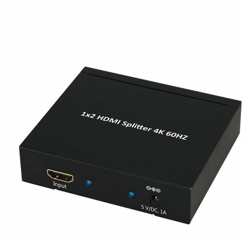 Value 2-Wege HDMI-Splitter - Schwarz - 4096 x 2160 - 1 x HDMI Ein - 2 x HDMI Aus