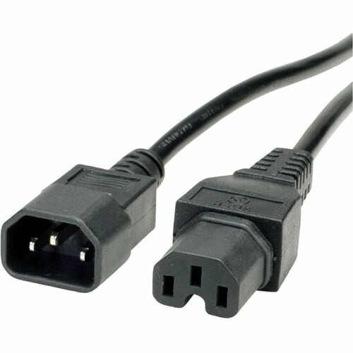 Value Standard-Stromkabel - 1,80 m - IEC 60320 C14 / IEC 60320 C15 - 1.0mm² Breite - 250 V AC / 10 A - Schwarz