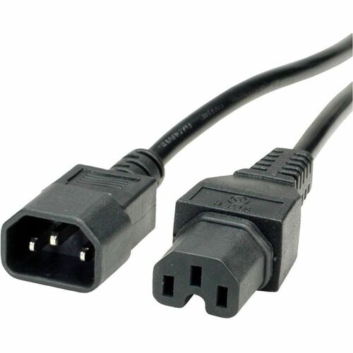 Value Standard-Stromkabel - 1,80 m - IEC 60320 C14 / IEC 60320 C15 - 1.0mm² Breite - 250 V AC / 10 A - Schwarz