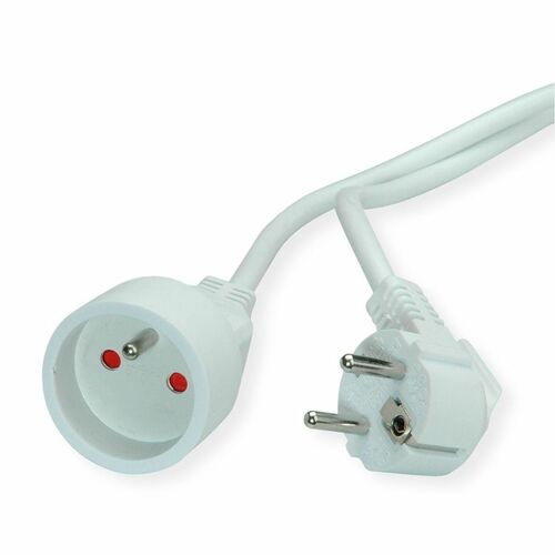 Value Verlängerungskabel - 3 m - Frankreich, Tschechien, Slowakei - CEE 7/7 / CEE 7/5 - 250 V AC / 16 A - Weiß