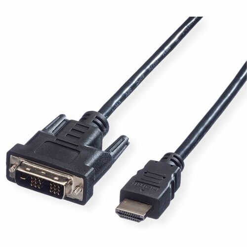 VALUE Kabel DVI (18+1) ST - HDMI ST, schwarz, 1,5 m