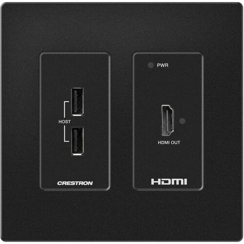 Crestron DM Lite HD-RXU-4KZ-101-2G-B Recetor extensor de vídeo - Com fios - 70,10 m Alcance - 1 x Rede (RJ-45) - 2 x USB -