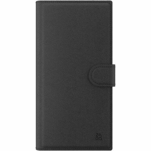 ZAGG Tasche (Folie) Samsung Galaxy S24 Ultra Smartphone - Schwarz - Kunstleder Körper - Sturzsicher, Resistent gegen Finge