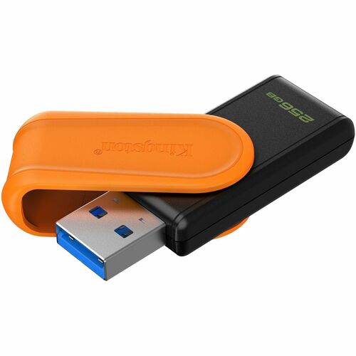 Kingston DataTraveler Exodia S 256 GB USB 3.2 (Gen 1) Flash Drive - Black, Orange - 1
