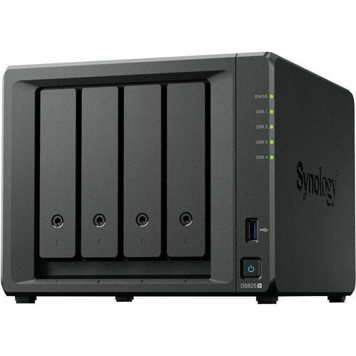 Synology DiskStation DS925+ 4 x Gesamtzahl Einschübe SAN/NAS-Speichersystem - AMD Ryzen V1500B Quad-Core 2,20 GHz - 4 GB R