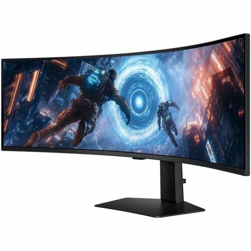 Moniteur de jeu LCD Samsung Odyssey G9 S49FG910EU 49" Class Dual Quad HD (DQHD) Écran incurvé - 32:9 - Noir - 124,5 cm (49