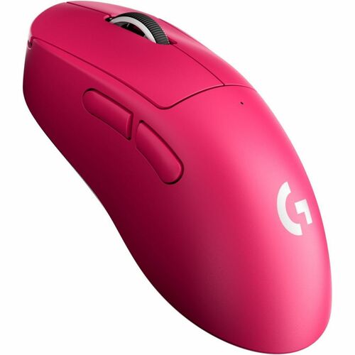 Logitech G PRO X SUPERLIGHT 2 DEX 游戏鼠标 - 无线电频率 - USB 2.0 Type A - 5 按钮 - 粉 - 有线/无线 - 2.40 GHz - 可充电 - 44000 dpi - 滚轮 - 右旋转