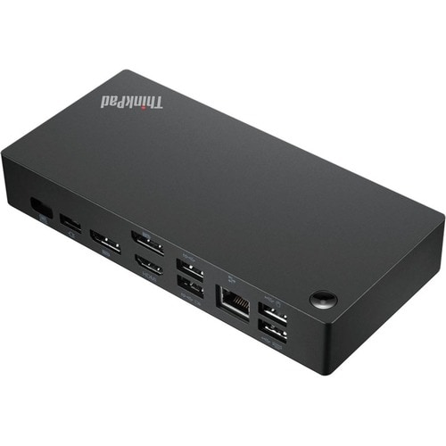 Lenovo ThinkPad 12 Port(s) USB Type C Docking Station for Monitor, Notebook, Desktop PC - Charging Capability - 90 W - Bla