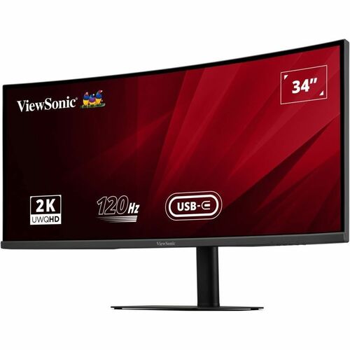 ViewSonic VA3420C 34" Class UW-QHD LED Monitor - 21:9 - 86.4 cm (34") Viewable - LED Backlight - 3440 x 1440 - 300 cd/m² -