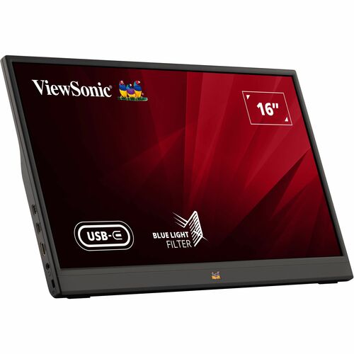 ViewSonic Graphic VA1655 16" Class Full HD LED Monitor - 16:9 - Black - 39.6 cm (15.6") Viewable - In-plane Switching (IPS