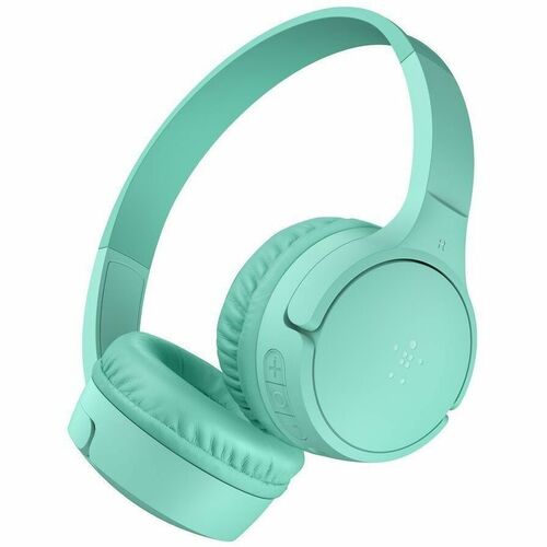 Belkin SOUNDFORM Mini Wired/Wireless On-ear, Over-the-head Stereo Headset - Mint - Binaural - Circumaural - Bluetooth - Mi
