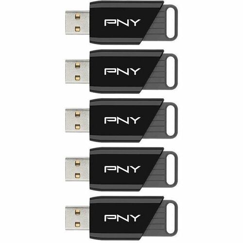 Lecteur flash PNY Attaché X - 64 Go - USB 3.2 (Gen 1) Type A - 130 Mo/s Read Speed - 1 an(s) Garantie - 5 Paquet