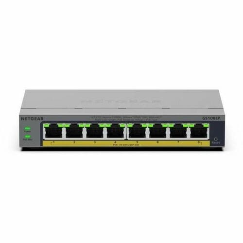 Netgear Business GS108EP Ethernet Switch - 8 Ports - Manageable - Gigabit Ethernet - 10/100/1000Base-T - 3 Layer Supported