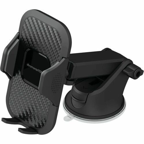 dbramante1928 ApS re-charge Smartphone, Car SmartPhone Holder - 130 mm x 210 mm x 65 mm x - Recycled Plastic - Black - Suc