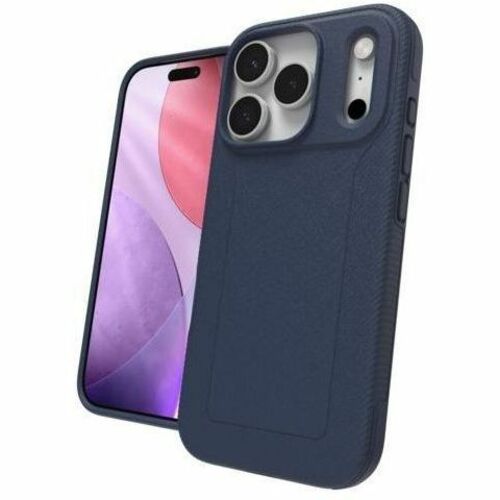 ZAGG Luxe Snap Case for Apple iPhone 17 Pro Smartphone - Textured Sides/Back/Grip - Navy - 1 - Drop Resistant, Scratch Res