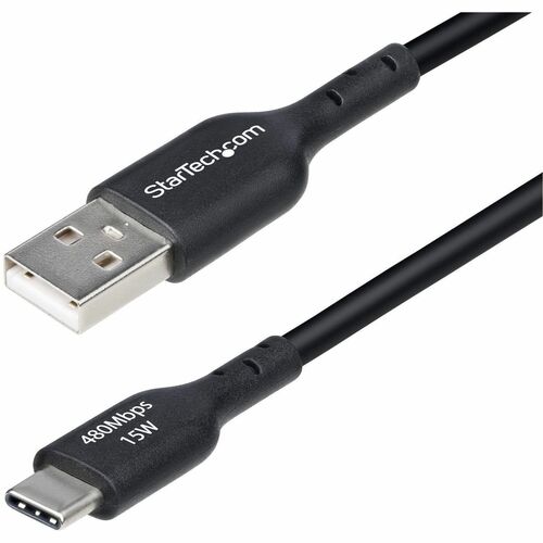 StarTech.com Cavo di ricarica USB-A a USB-C da 30cm, Cavetto di ricarica e sincronizzazione USB 2.0 3A, rivestimento in TP